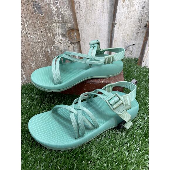 CHACO Zx EcoTread Teal Green Sandals Youth 6 - Picture 3 of 5